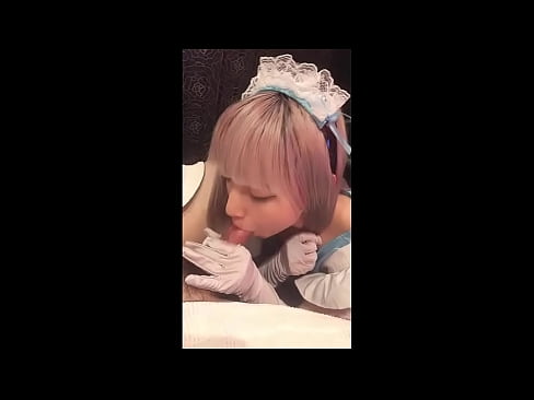 ❤️ Japanese Idol [mayuka], French maid costume, part 1, blowjob and jerk off with lotion ❤  Sex sa amin ﹏